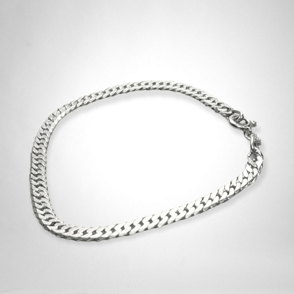 7 in. Sterling Silver Link Bracelet - Picture 7 of 8